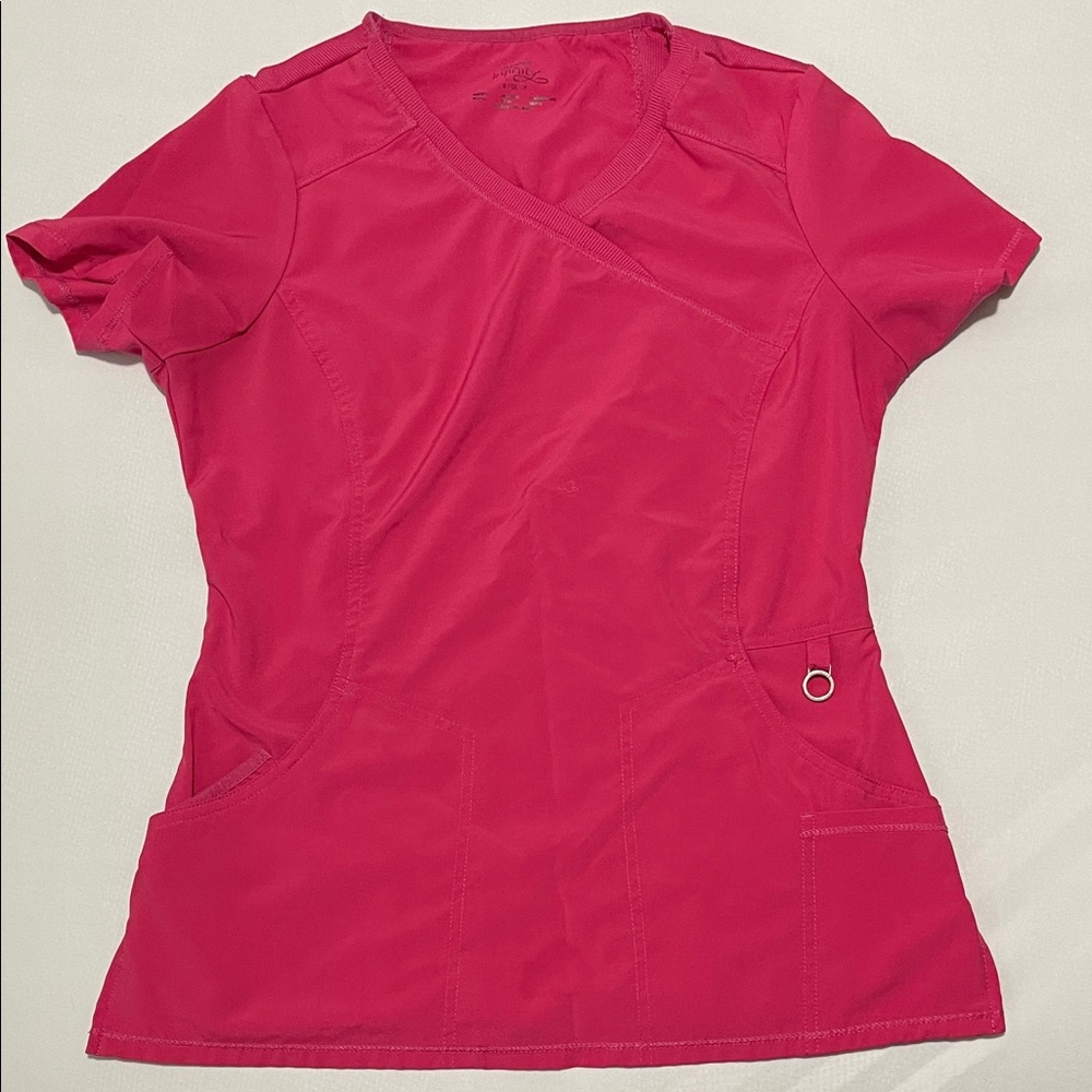 Pink Women's Cherokee Scrub Top